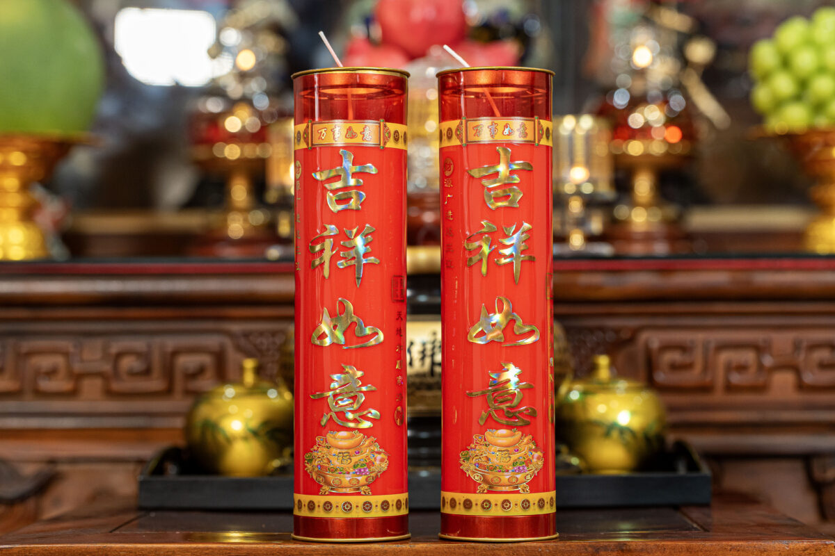 Nến đèn cầy bơ ống đỏ (7 ngày) - Ảnh 1